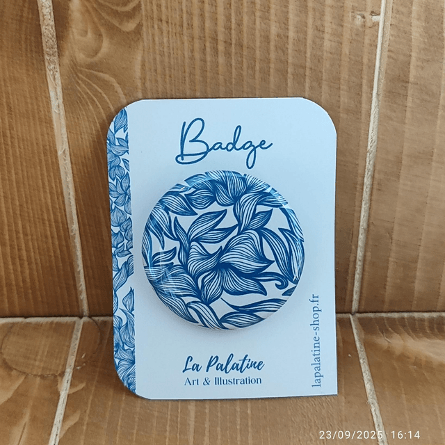 Badge "Dentelle bleu"